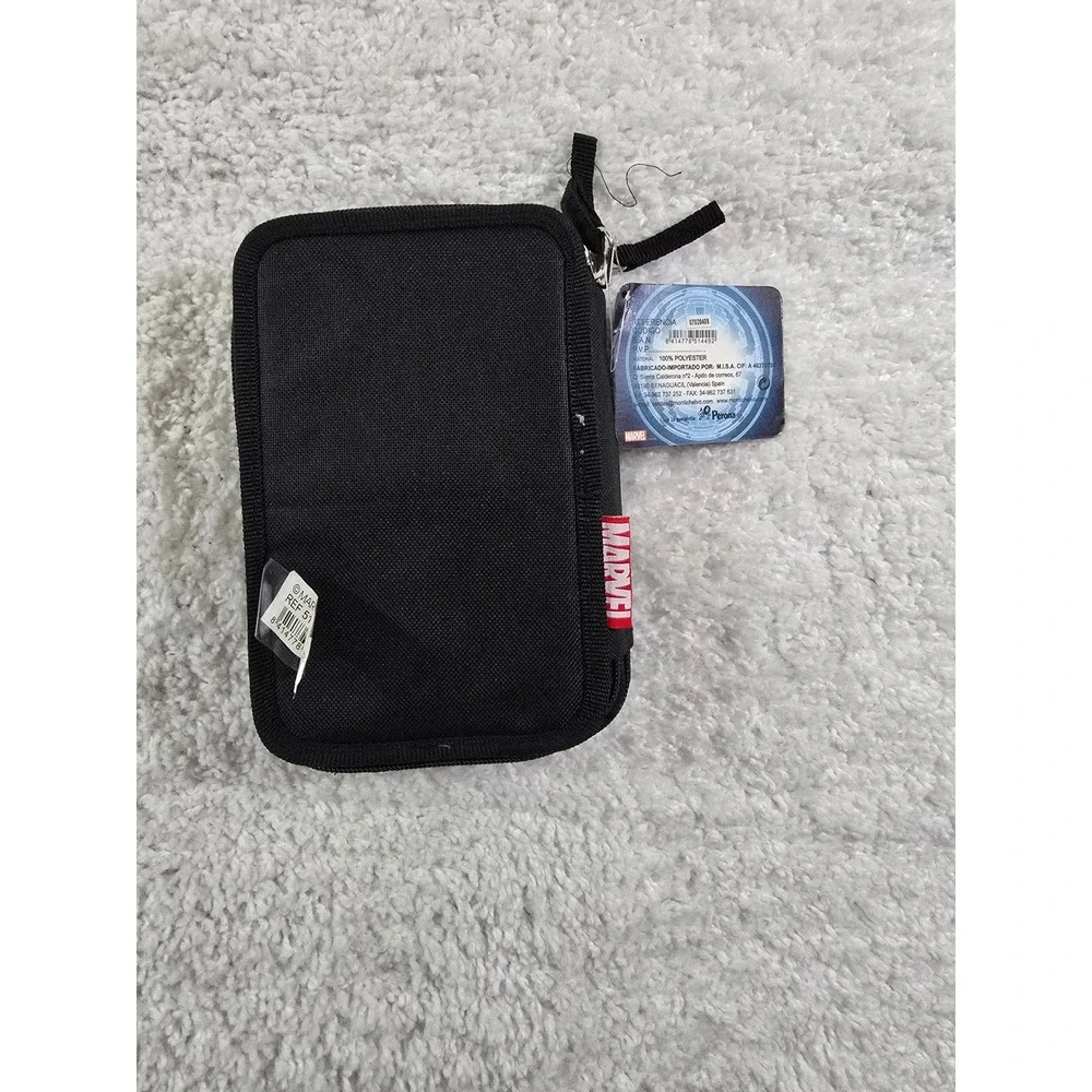 Marvel Ultimate Spider-Man Triple Zipper Pencil Case Black Red REF 51449 NWT